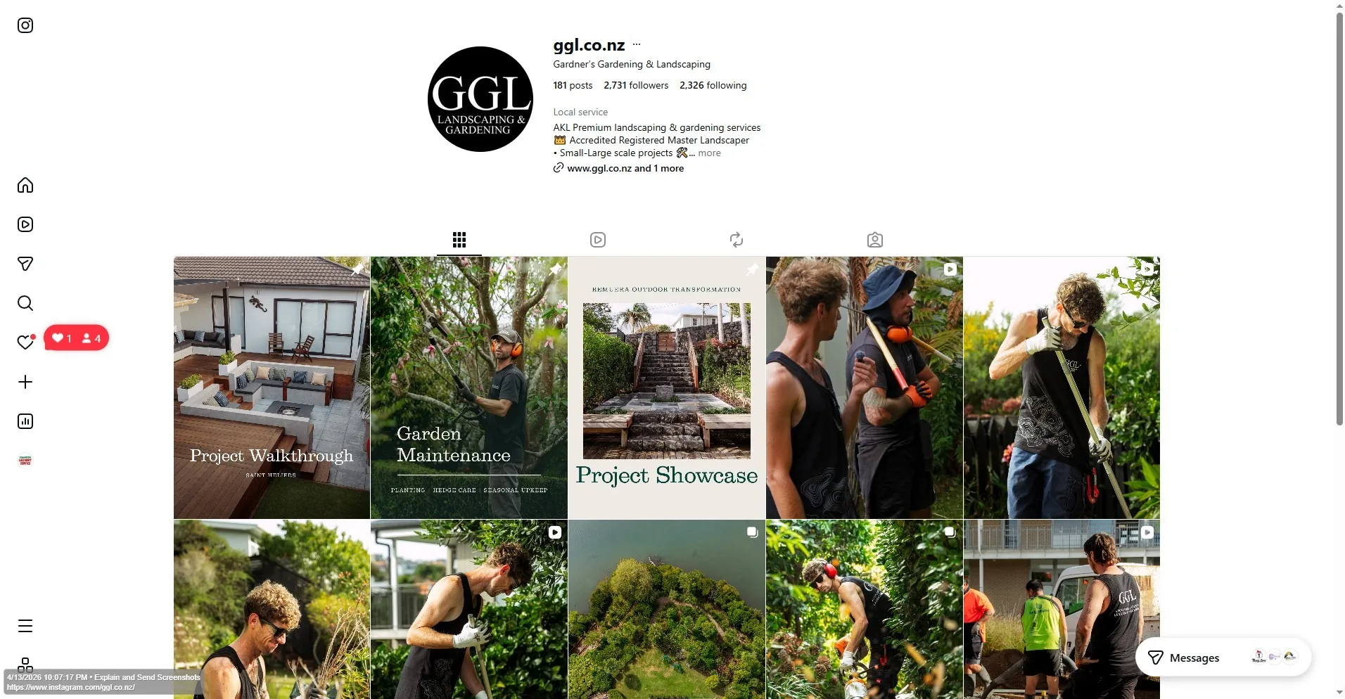 GGL Instagram Profile